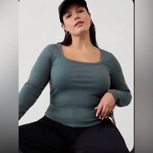Athleta Signature Square Neck Ribbed M